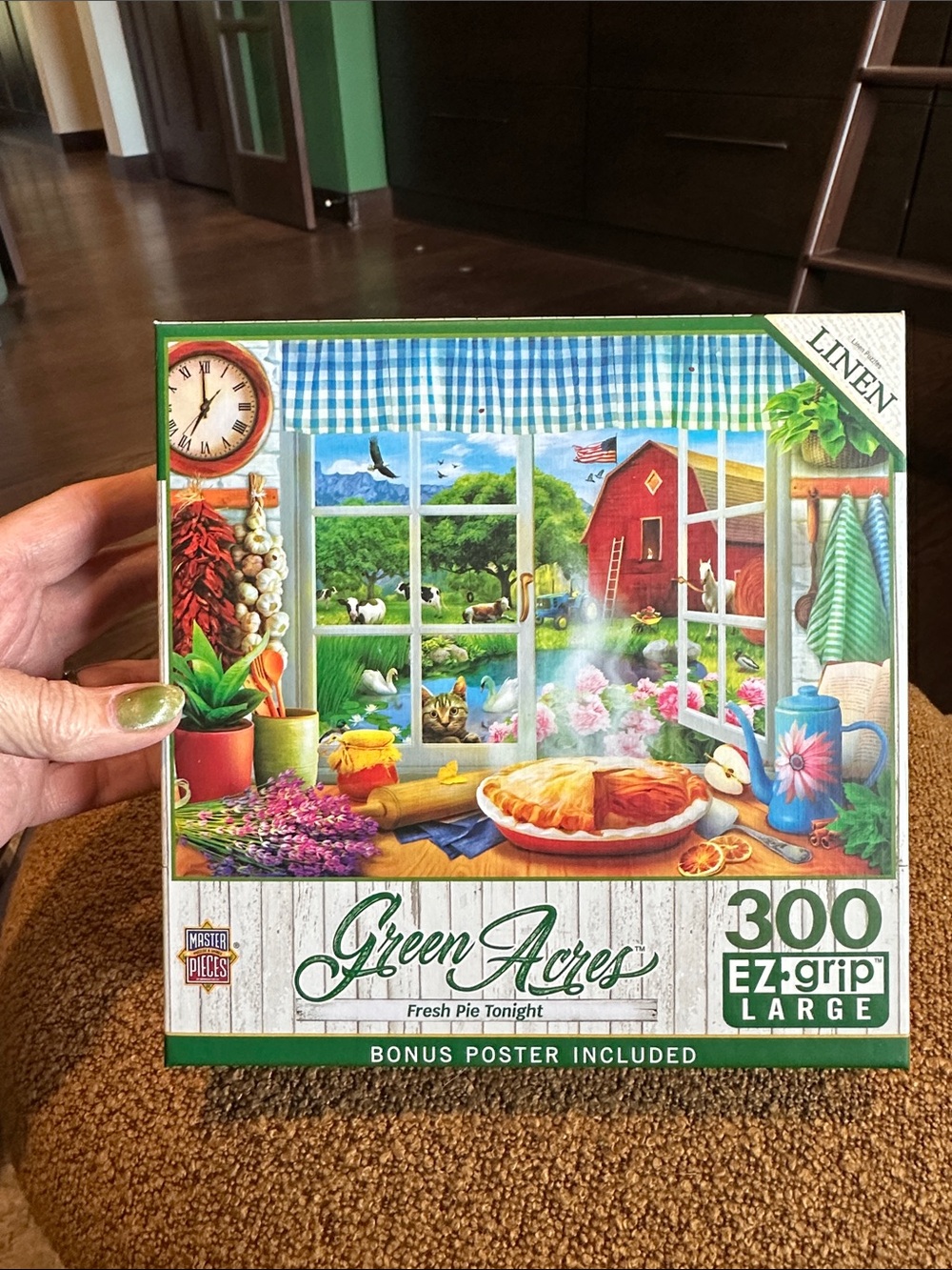 Green Acres Fresh Pie Tonight 300-Piece EZ Grip Puzzle - Green/Multicolor